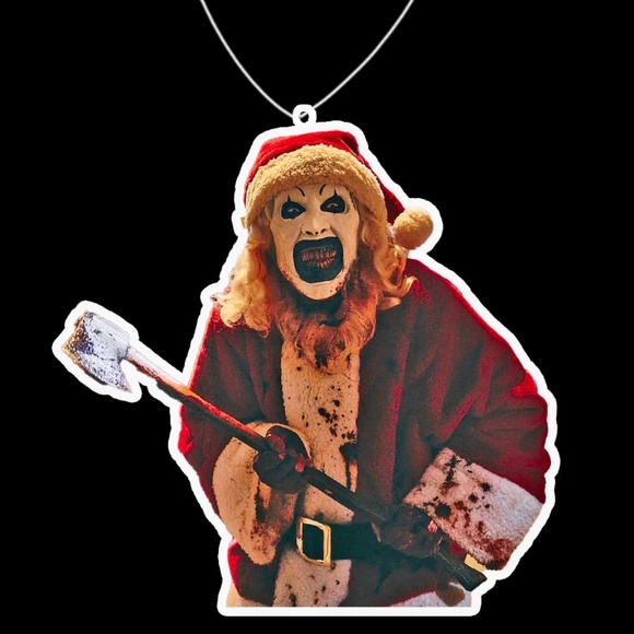 Art the Clown Santa Suit Terrifier Custom Car Air Freshener | New Car Scent - Picture 1 of 1